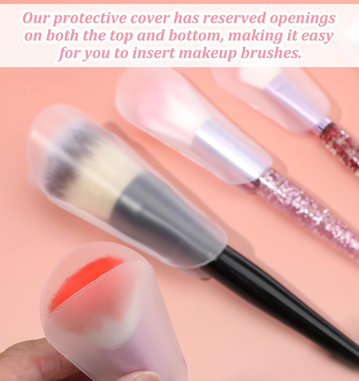 20pcs Makeup Brush Cover,Dust-Proof Durable and Lightweight