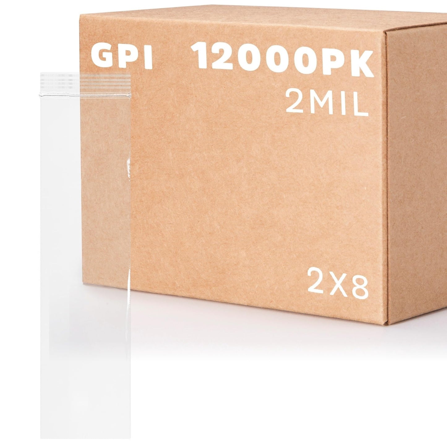 3" x 10" Long Zip Bags, 1000 Pack, Clear Plastic Reclosable Zip Baggies, 2 Mil Thick, Resealable Poly Bags for Packaging Insence, Necklaces, Jewelry & Office Supplies. GPI