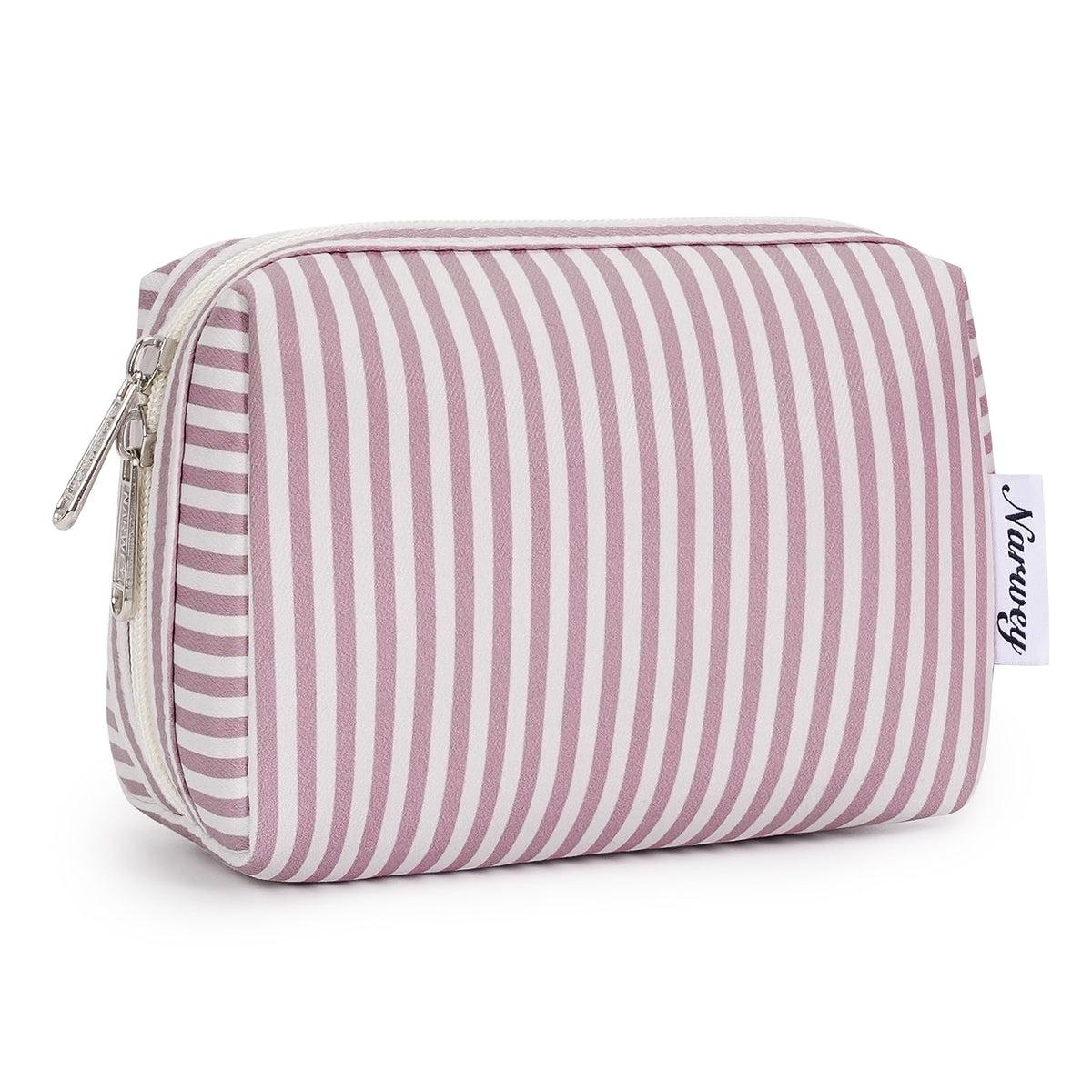 Narwey Checkered Makeup Bag Travel Cosmetic Bag Organizer Toiletry Bag Make Up Bags with Compartments for Women Girls (Large, Light Checkerboard)