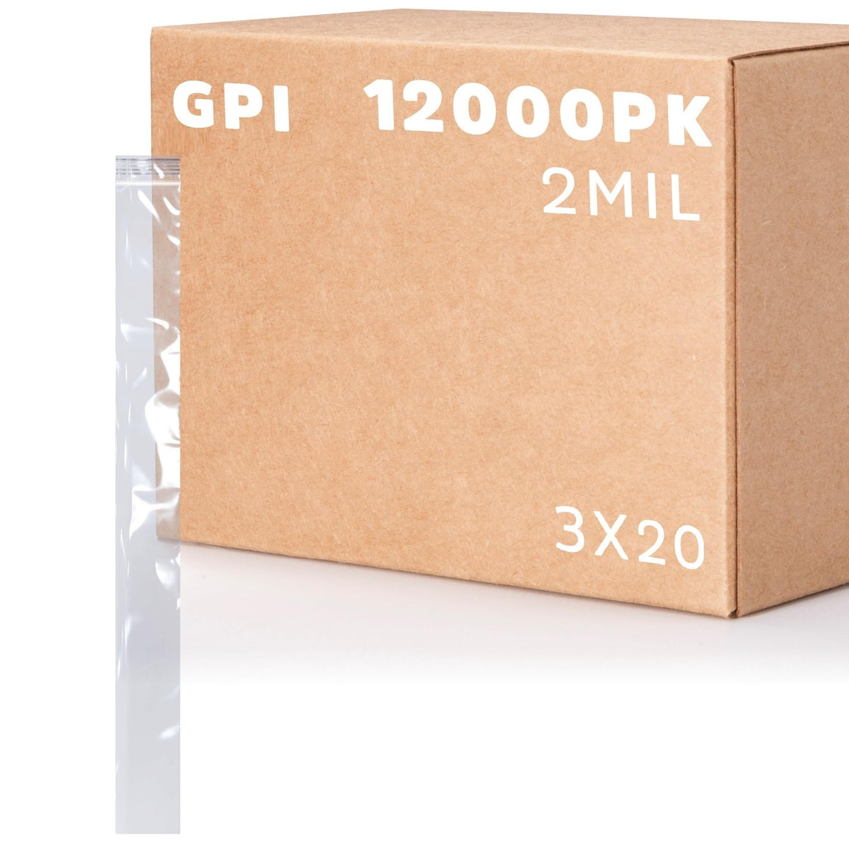 3" x 10" Long Zip Bags, 1000 Pack, Clear Plastic Reclosable Zip Baggies, 2 Mil Thick, Resealable Poly Bags for Packaging Insence, Necklaces, Jewelry & Office Supplies. GPI