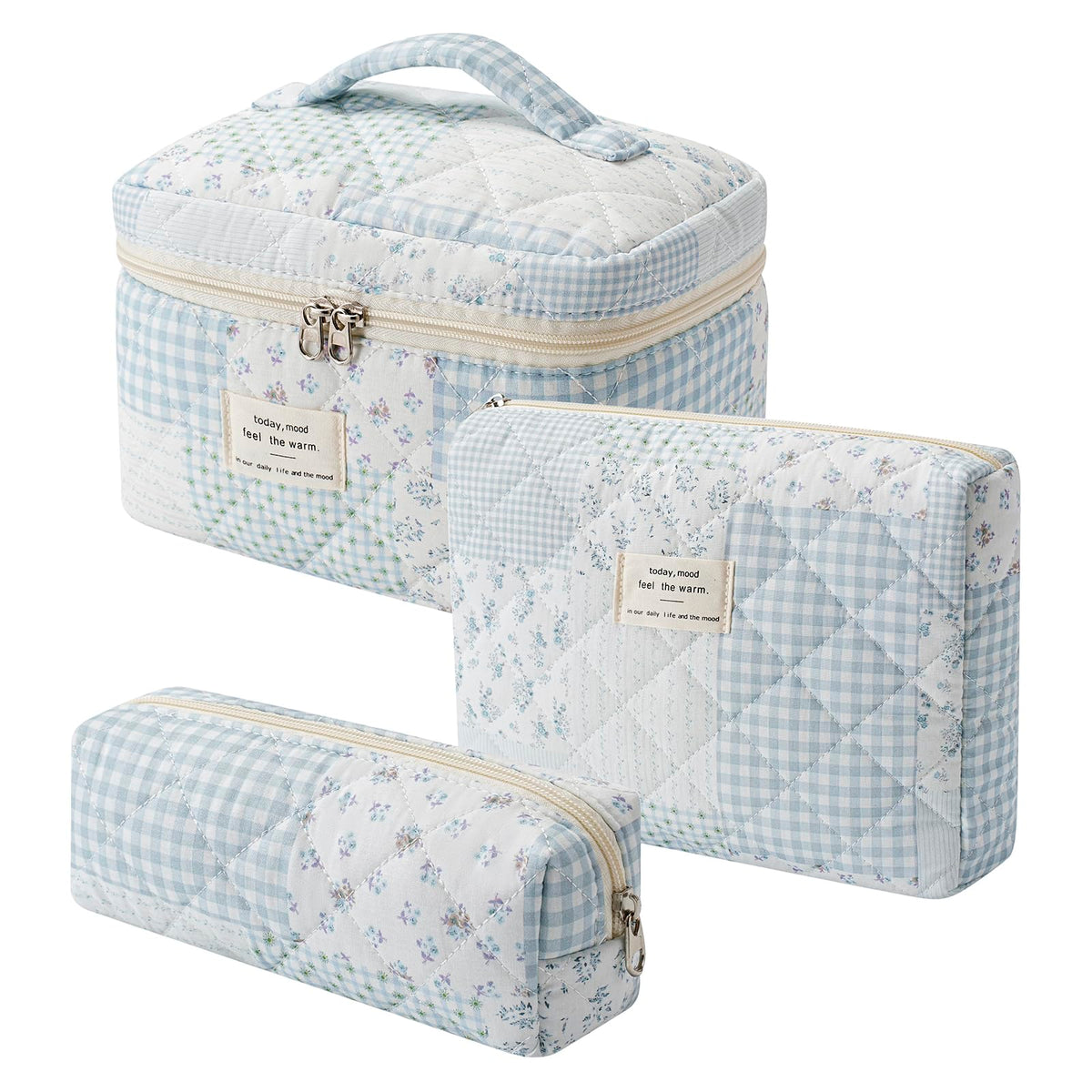 uekeboag Large Travel Quilted Makeup Bag for Women