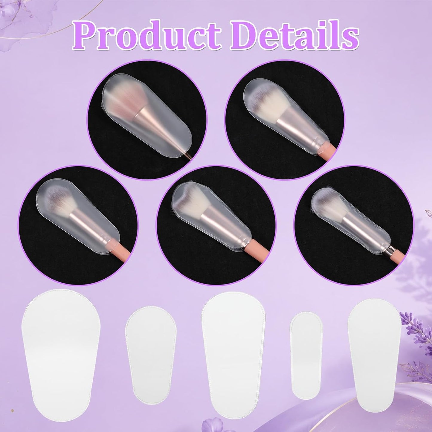 75 Pcs Reusable Makeup Brush Covers, 60 Pc Expandable Mesh