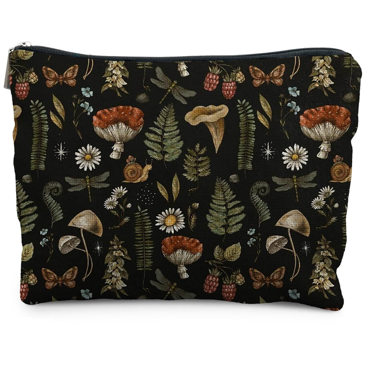 Boho Makeup Bag Gifts for Women, Sunset Leaf Aesthetic Makeup Pouch