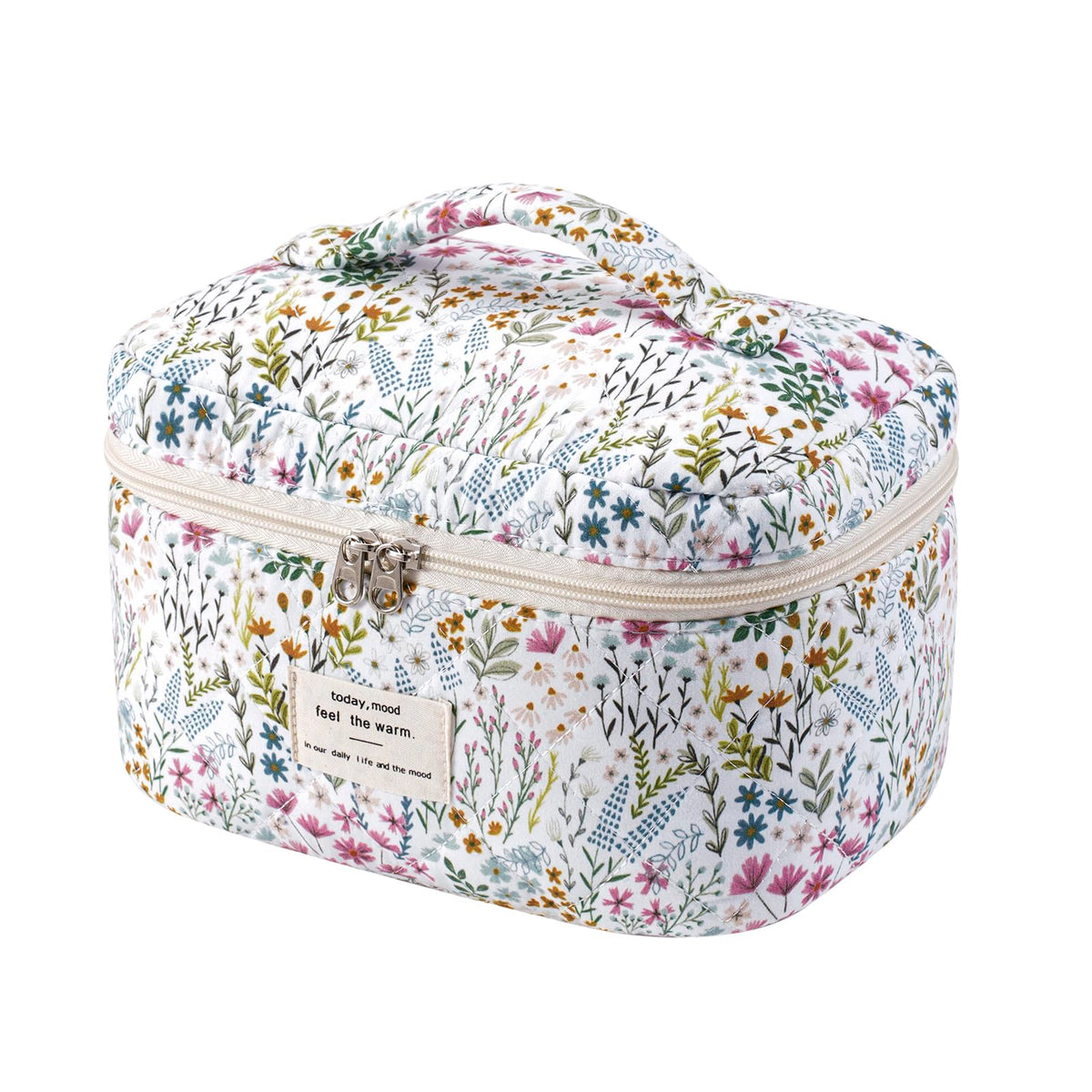 uekeboag Large Travel Quilted Makeup Bag for Women