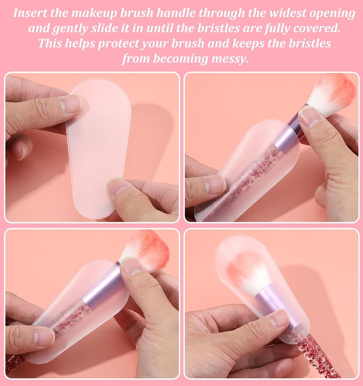 20pcs Makeup Brush Cover,Dust-Proof Durable and Lightweight