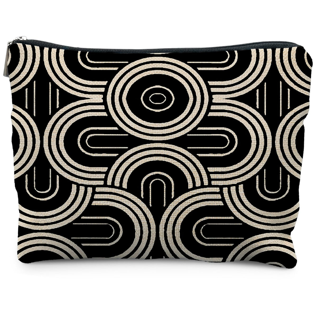 Boho Makeup Bag Gifts for Women, Sunset Leaf Aesthetic Makeup Pouch
