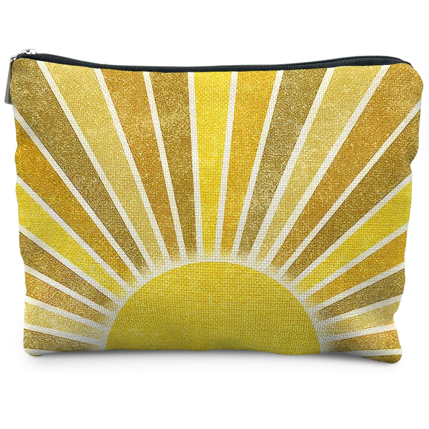 Boho Makeup Bag Gifts for Women, Sunset Leaf Aesthetic Makeup Pouch