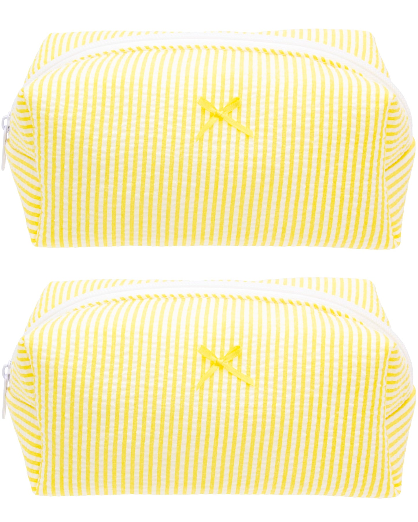 PAZIMIIK Cozy Makeup Bag for Women,Zipper Cosmetic Pouch,Stripe Blue