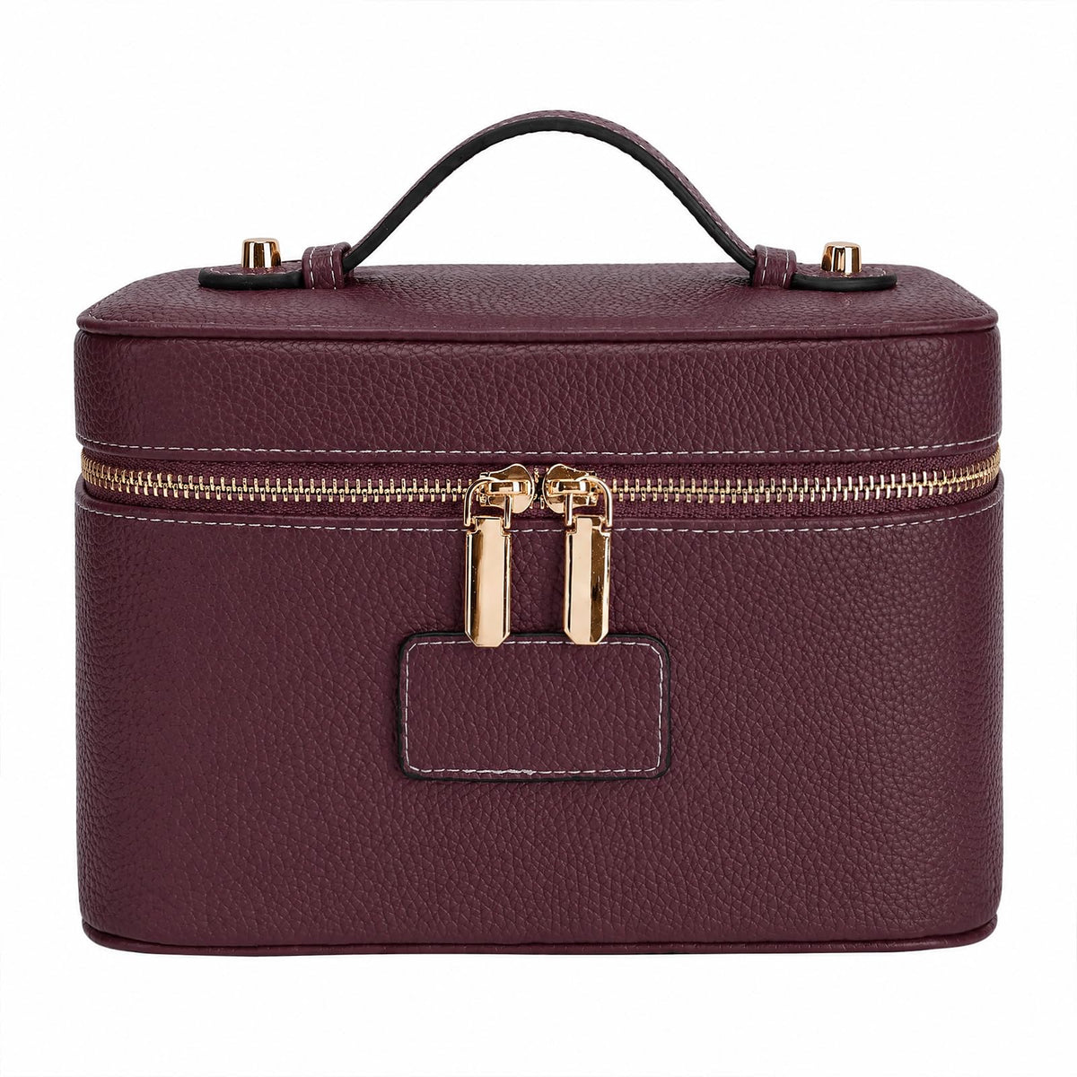 Makeup Case for Women, Leather Makeup Bag Cosmetic Case with Removable Divider, Large Capacity Waterproof Portable Travel Toiletry Make up Organizer Case