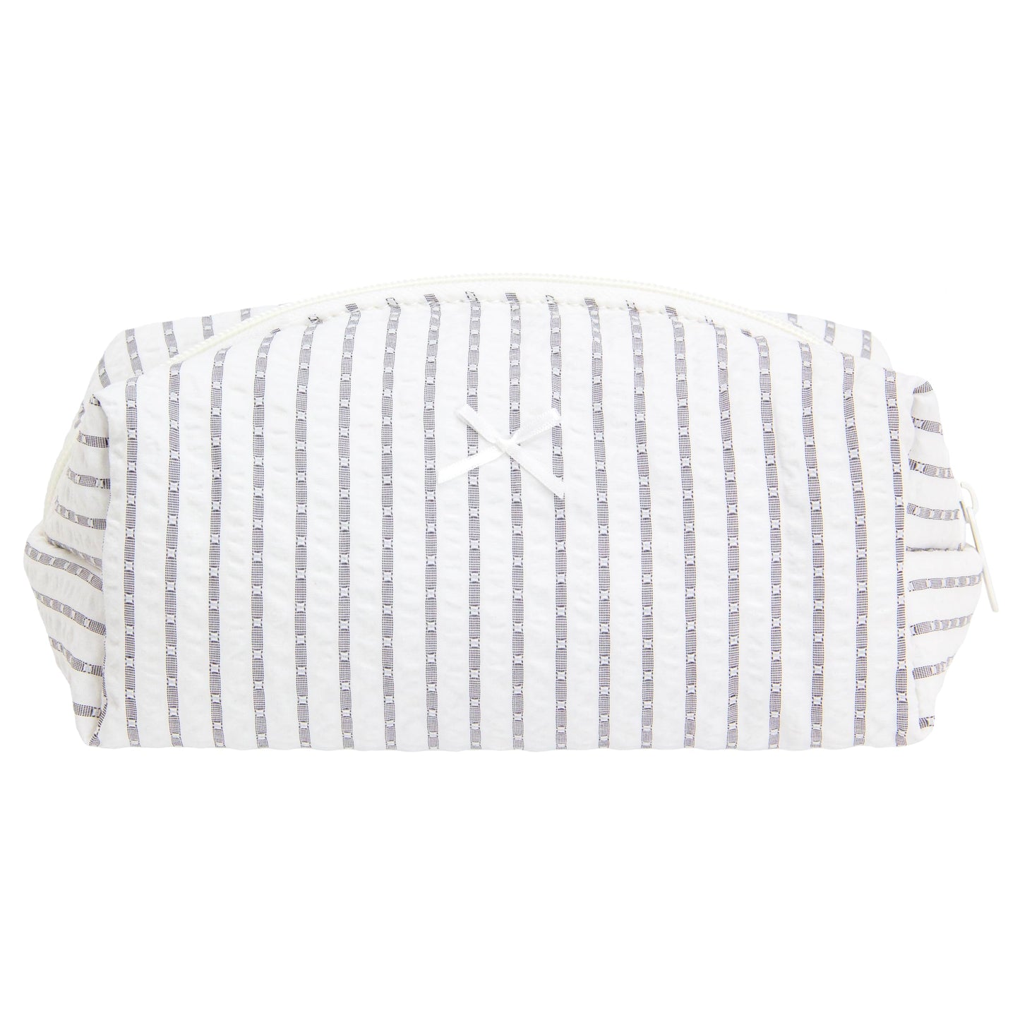 PAZIMIIK Cozy Makeup Bag for Women,Zipper Cosmetic Pouch,Stripe Blue