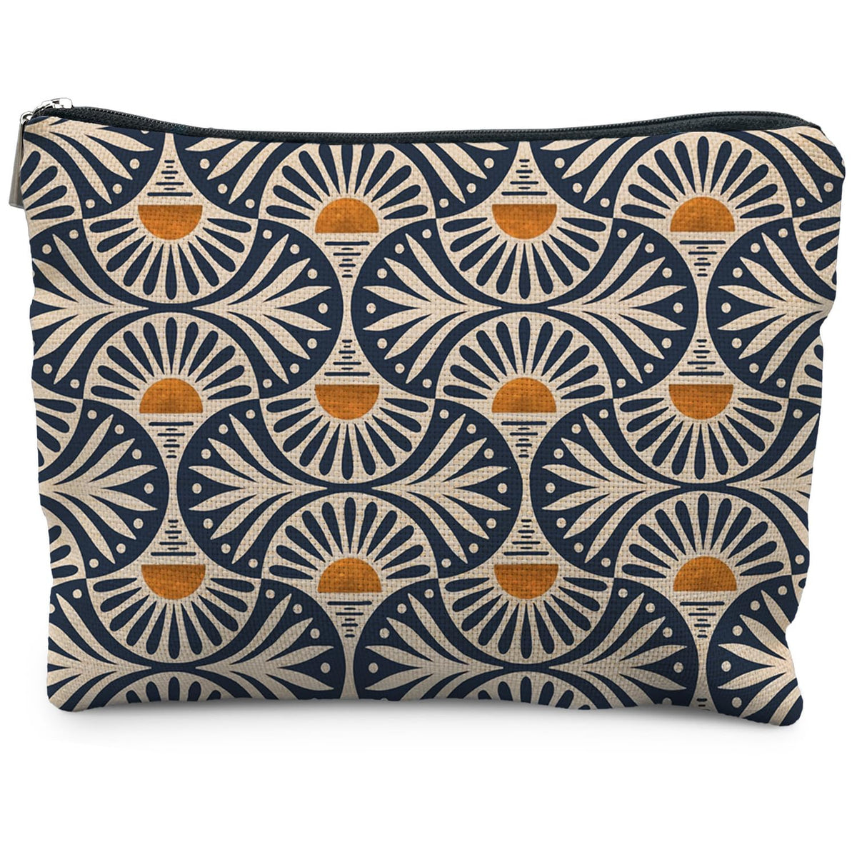Boho Makeup Bag Gifts for Women, Sunset Leaf Aesthetic Makeup Pouch
