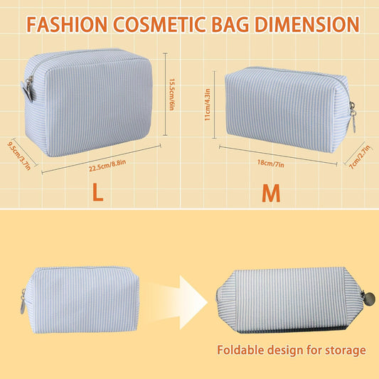 2pcs Makeup Bag Travel Toiletry Bag for Women Lightweight Make Up