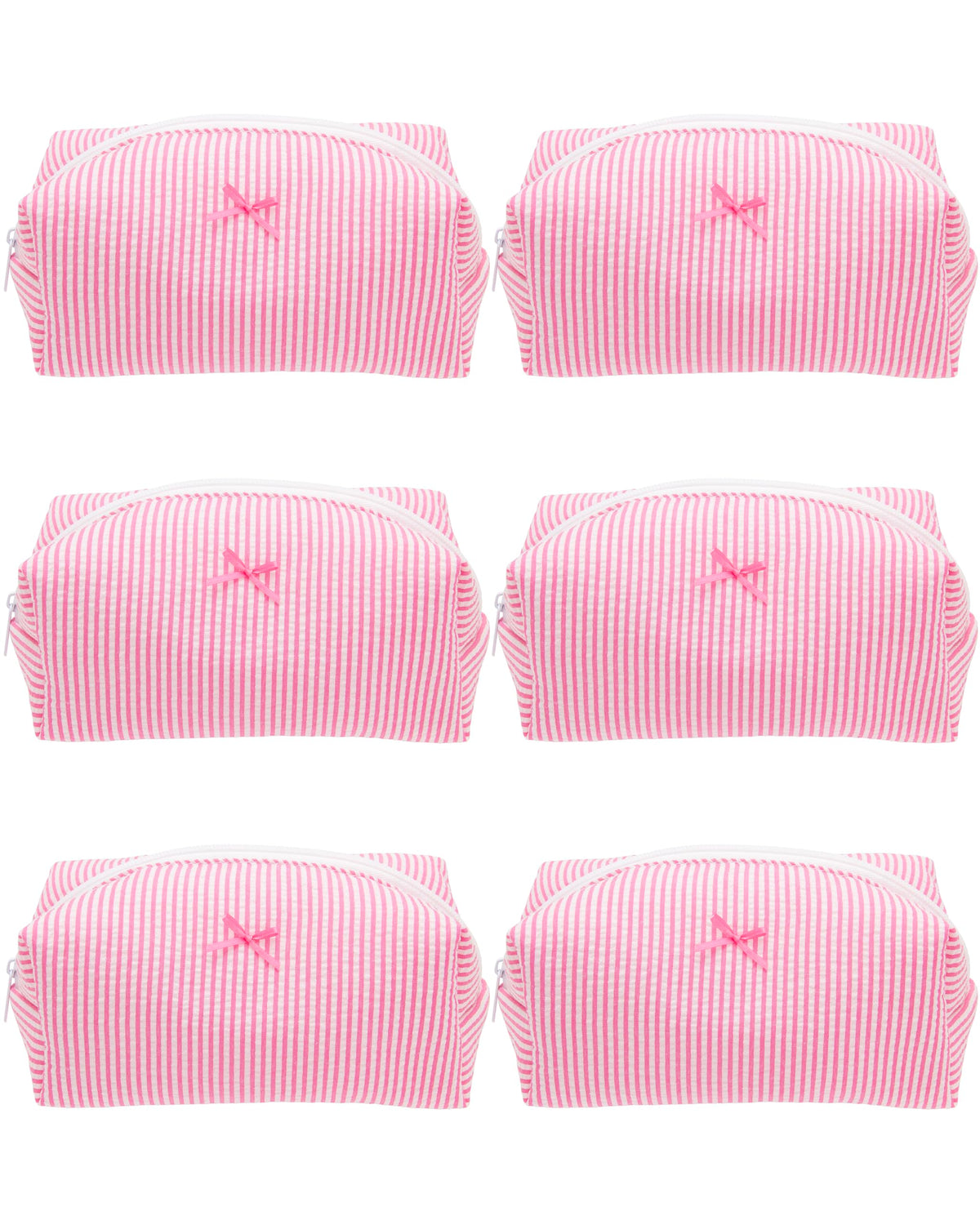 PAZIMIIK Cozy Makeup Bag for Women,Zipper Cosmetic Pouch,Stripe Blue