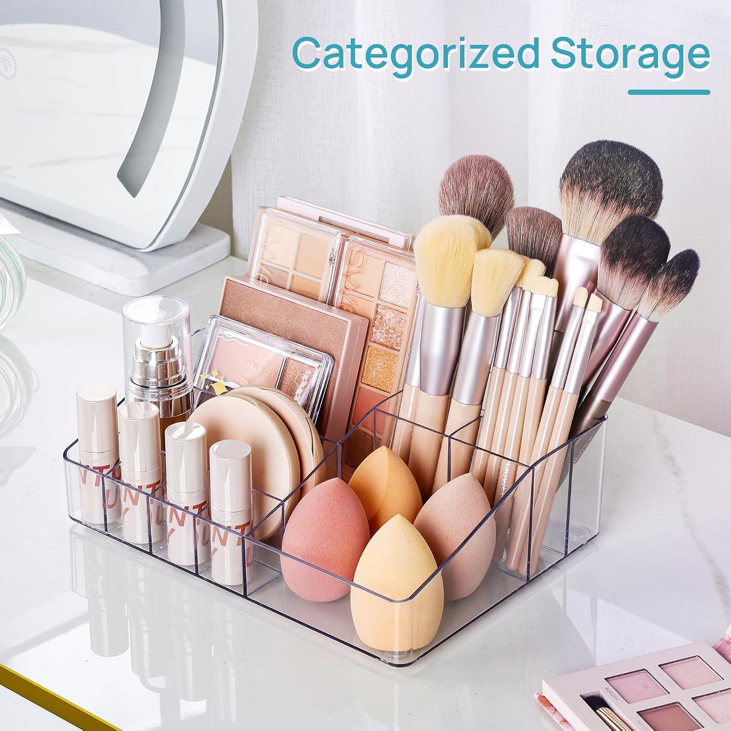 Vtopmart 3 Tier Clear Makeup Organizer with 2 Drawers