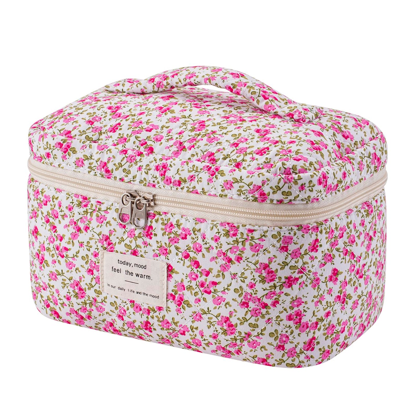 uekeboag Large Travel Quilted Makeup Bag for Women
