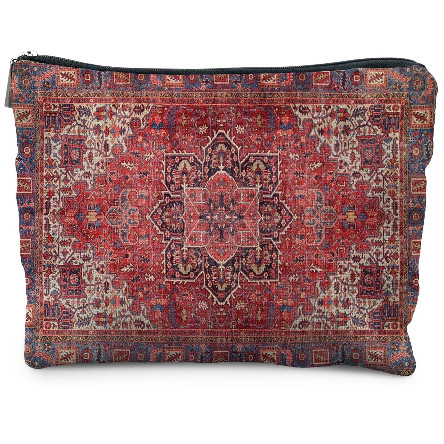 Boho Makeup Bag Gifts for Women, Sunset Leaf Aesthetic Makeup Pouch