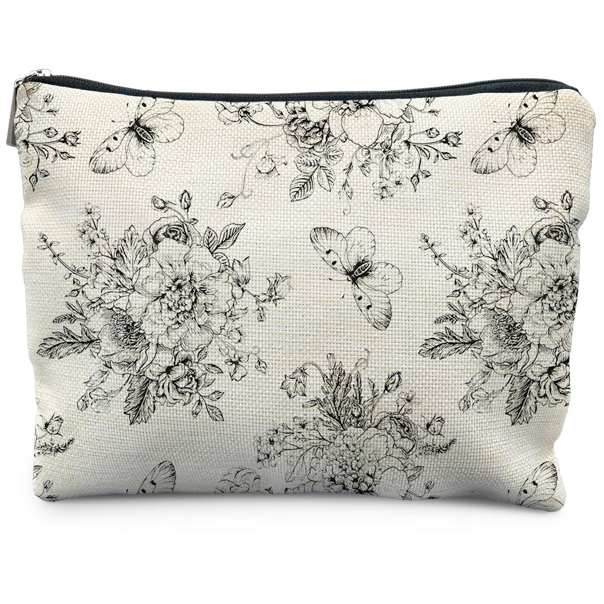 Boho Makeup Bag Gifts for Women, Sunset Leaf Aesthetic Makeup Pouch