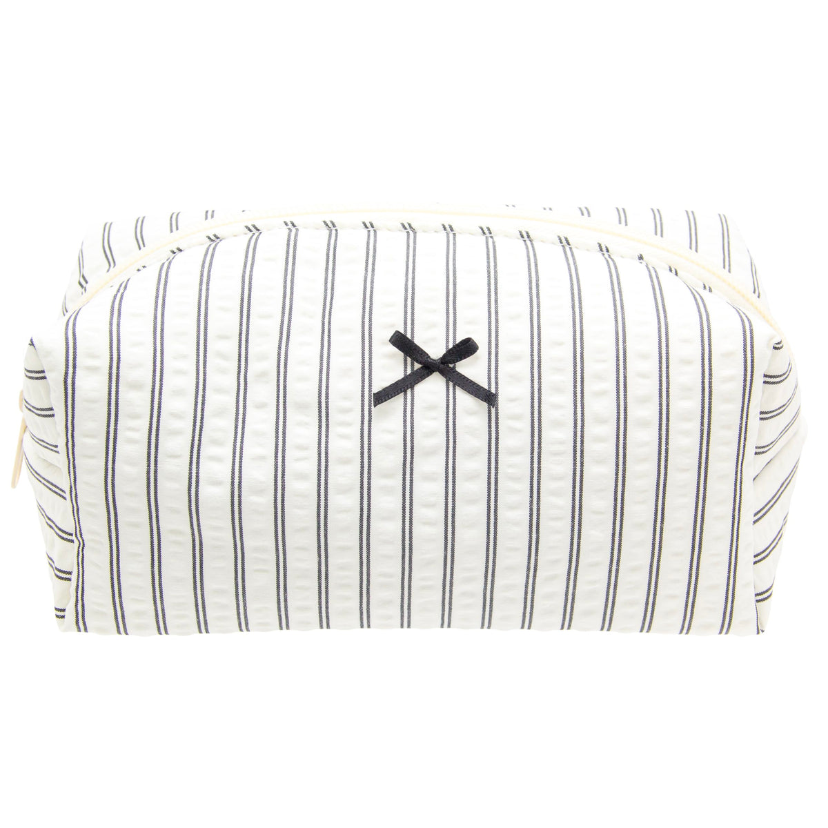 PAZIMIIK Cozy Makeup Bag for Women,Zipper Cosmetic Pouch,Stripe Blue