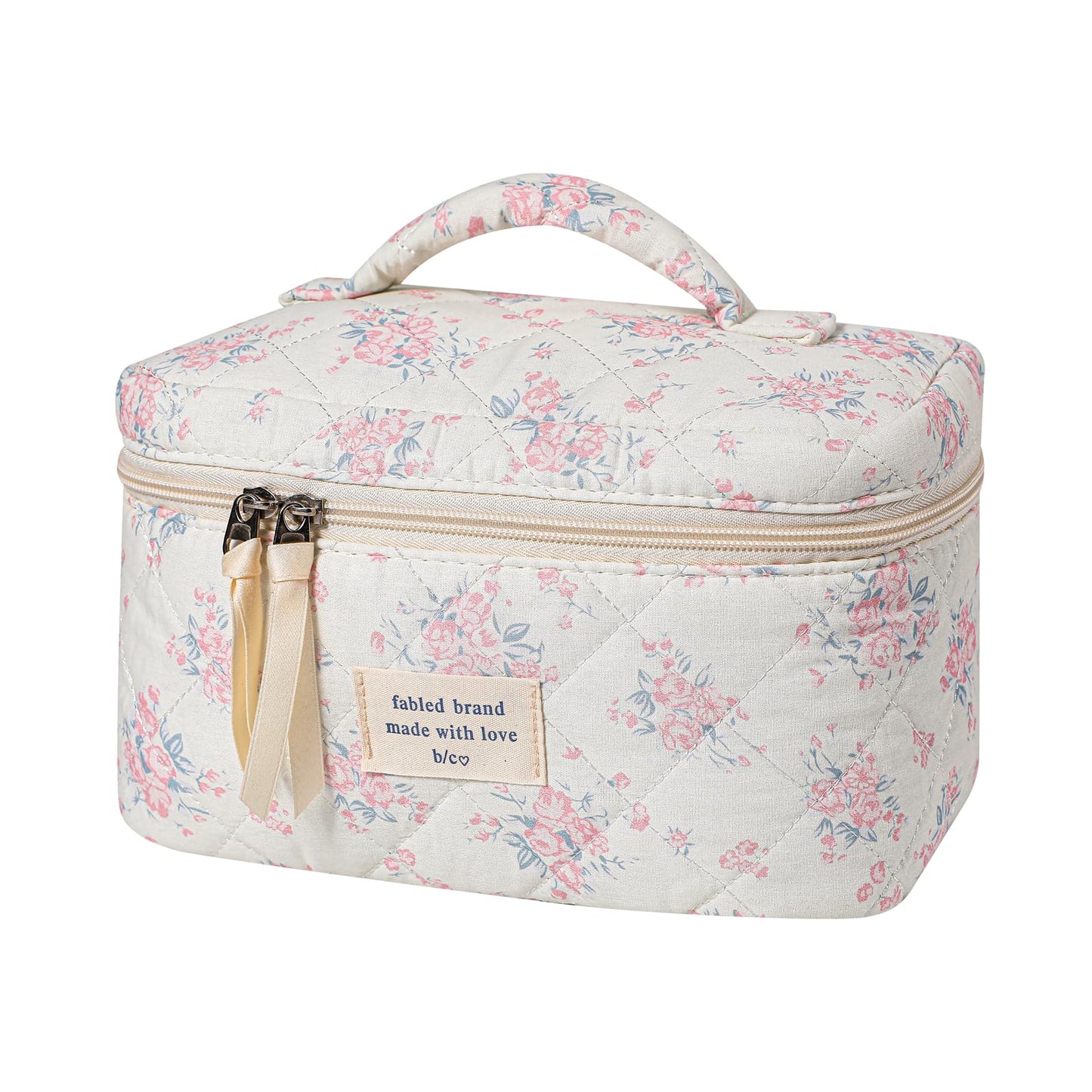 uekeboag Large Travel Quilted Makeup Bag for Women