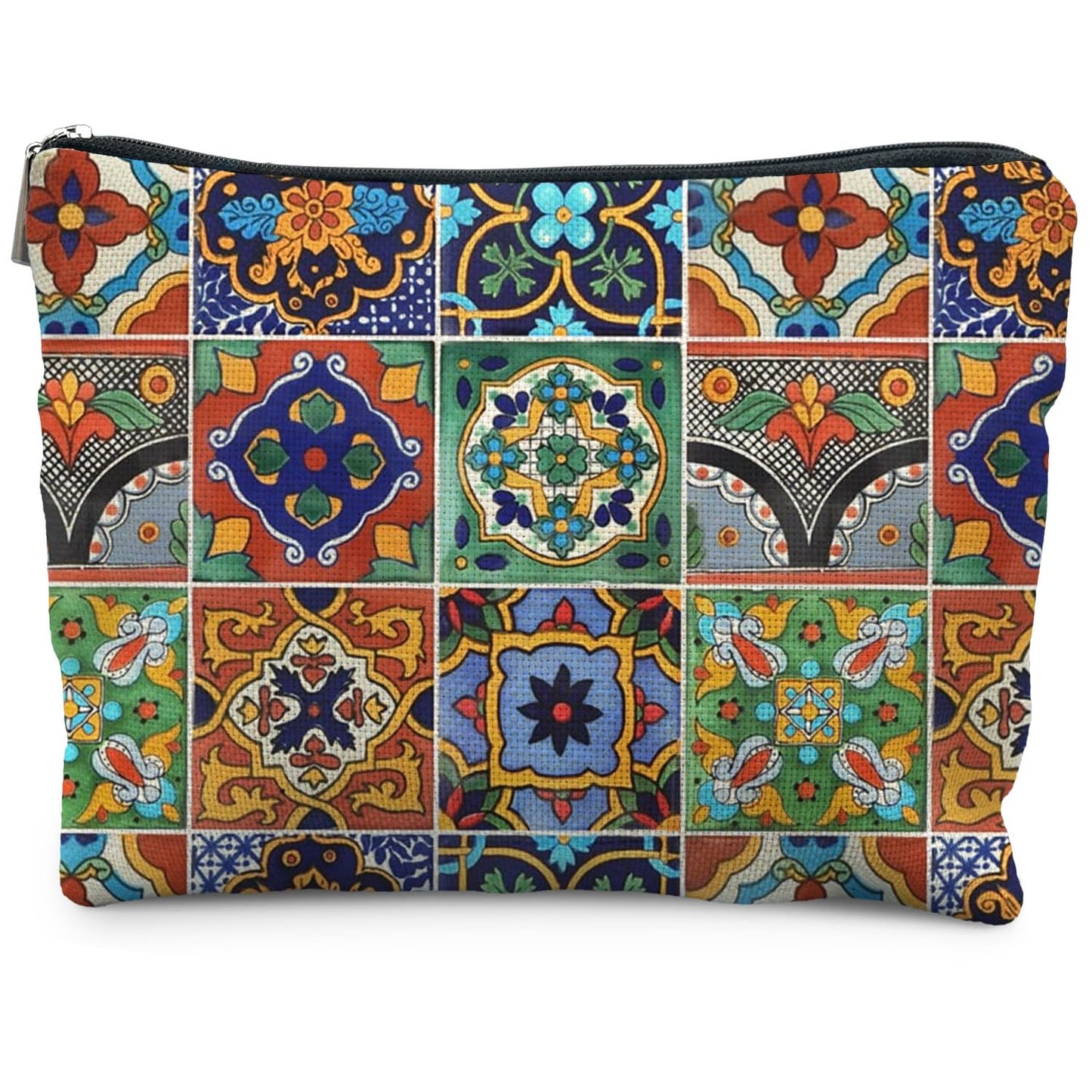 Boho Makeup Bag Gifts for Women, Sunset Leaf Aesthetic Makeup Pouch