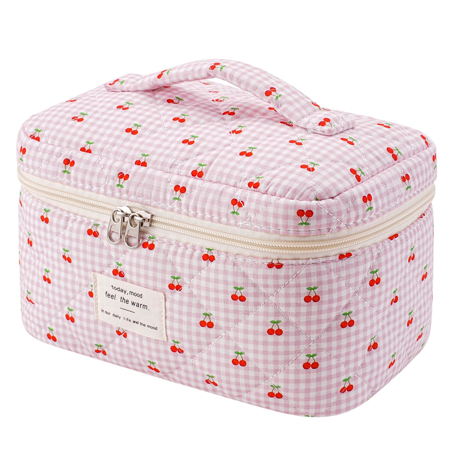 uekeboag Large Travel Quilted Makeup Bag for Women