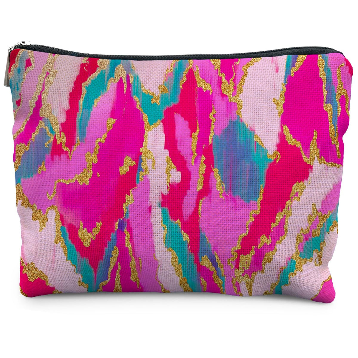 Boho Makeup Bag Gifts for Women, Sunset Leaf Aesthetic Makeup Pouch