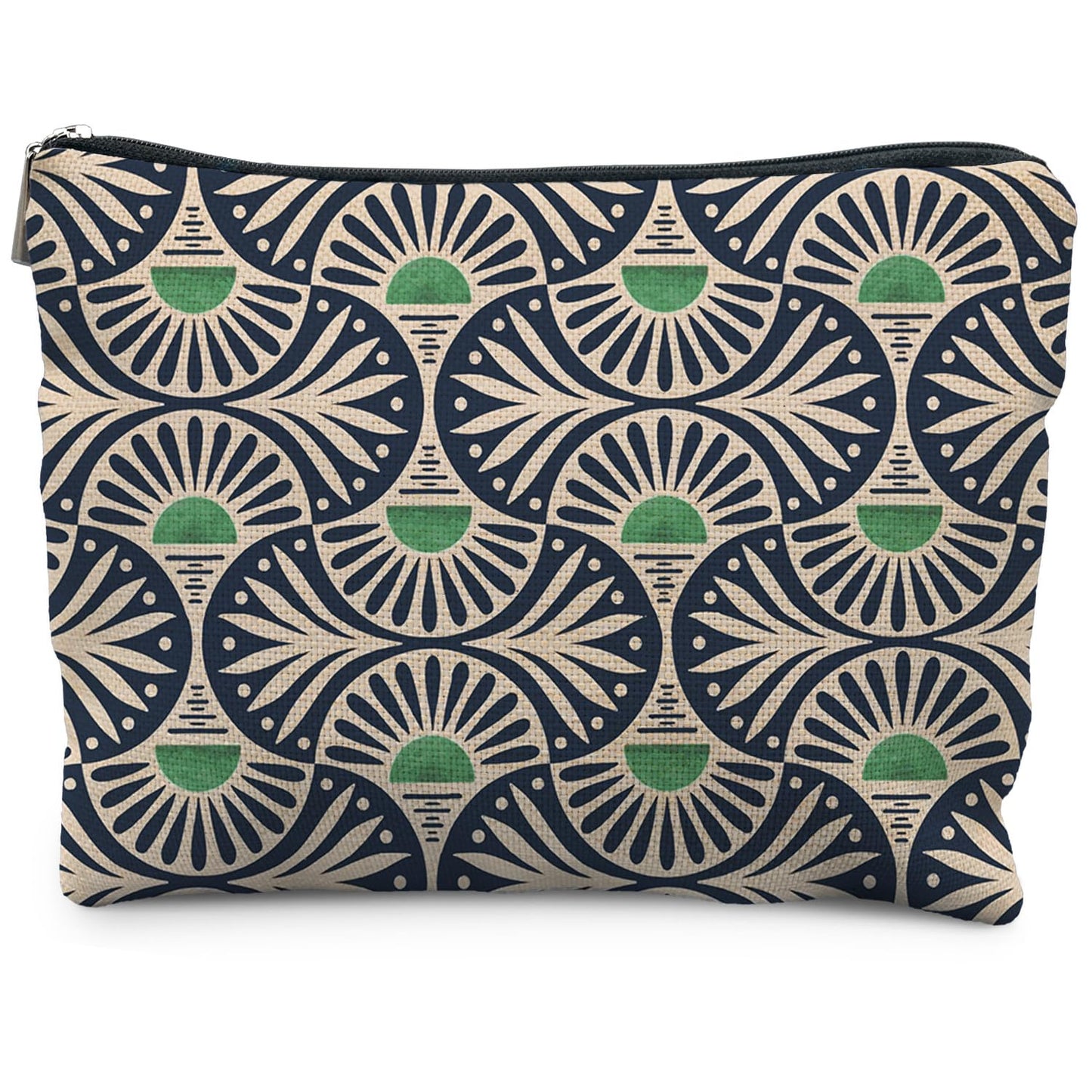 Boho Makeup Bag Gifts for Women, Sunset Leaf Aesthetic Makeup Pouch
