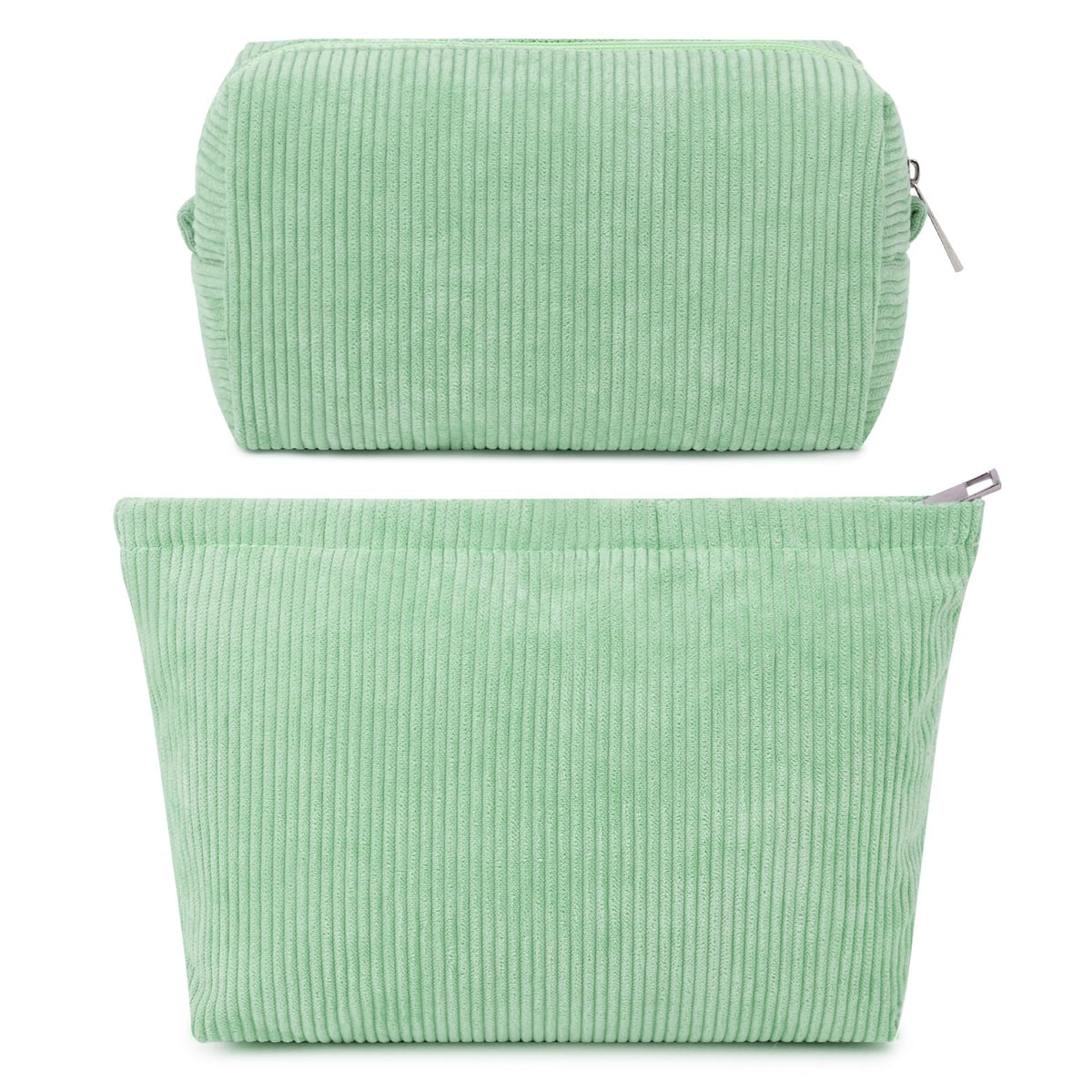 SOIDRAM 2 Pieces Makeup Bag Large Checkered Cosmetic Bag Capacity Canvas Mix Travel Toiletry Bag Organizer Cute Makeup Brushes Aesthetic Accessories Storage Bag for Women, Checkered Mix Rose Red