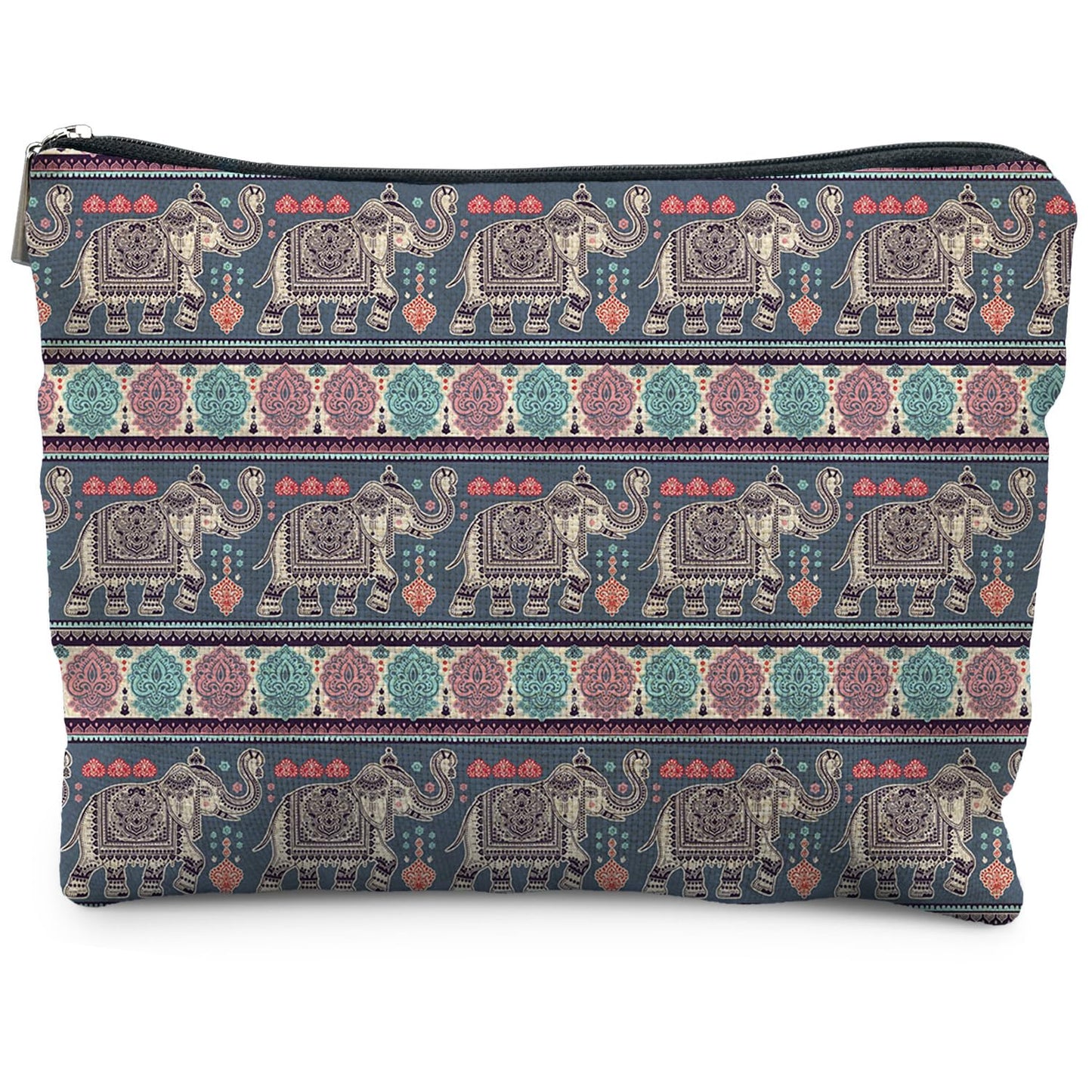 Boho Makeup Bag Gifts for Women, Sunset Leaf Aesthetic Makeup Pouch