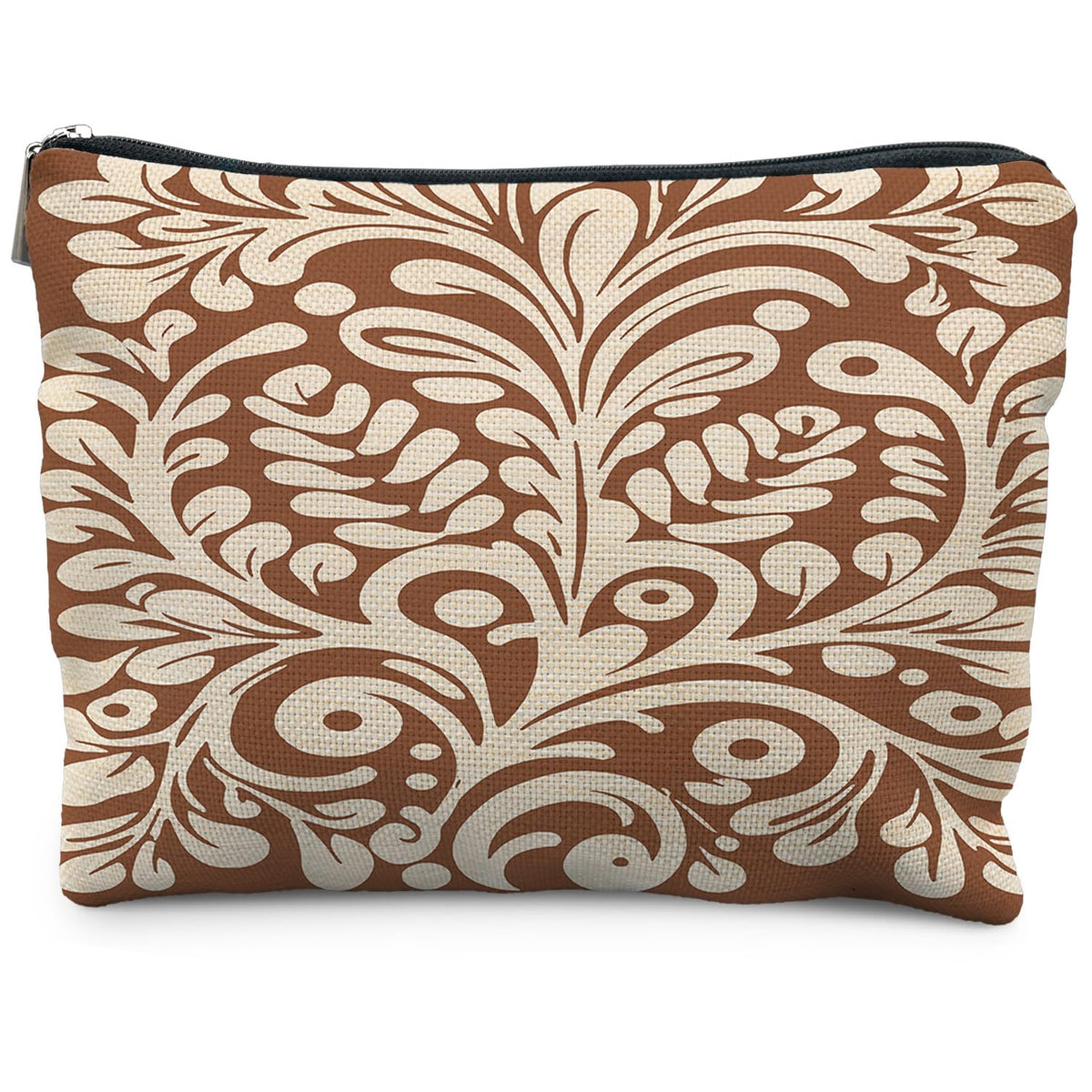 Boho Makeup Bag Gifts for Women, Sunset Leaf Aesthetic Makeup Pouch