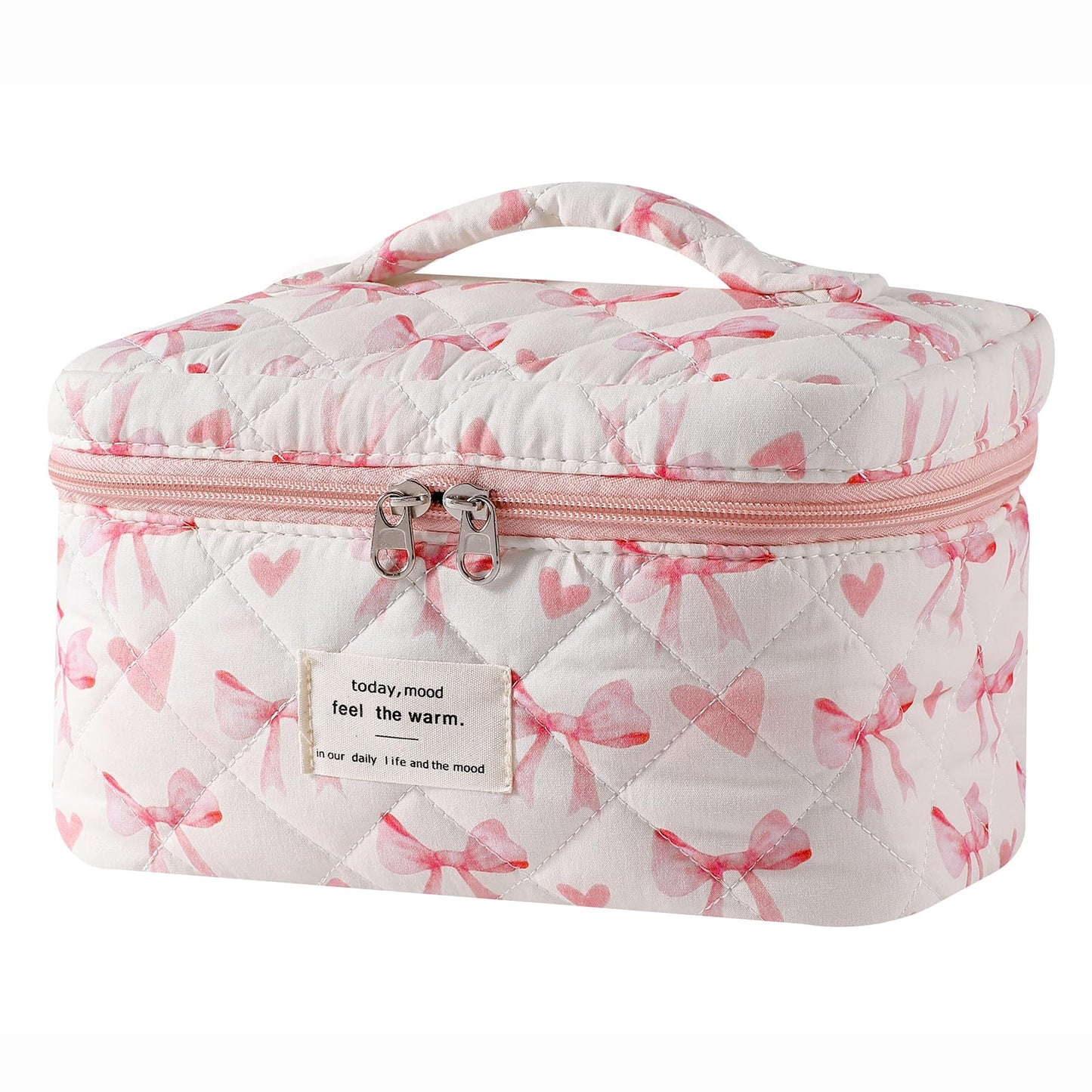 uekeboag Large Travel Quilted Makeup Bag for Women