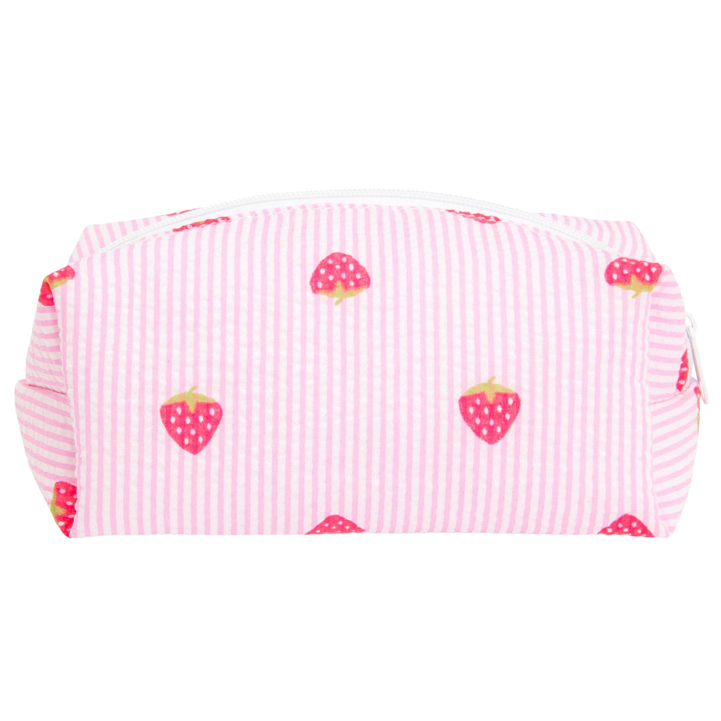 PAZIMIIK Cozy Makeup Bag for Women,Zipper Cosmetic Pouch,Stripe Blue