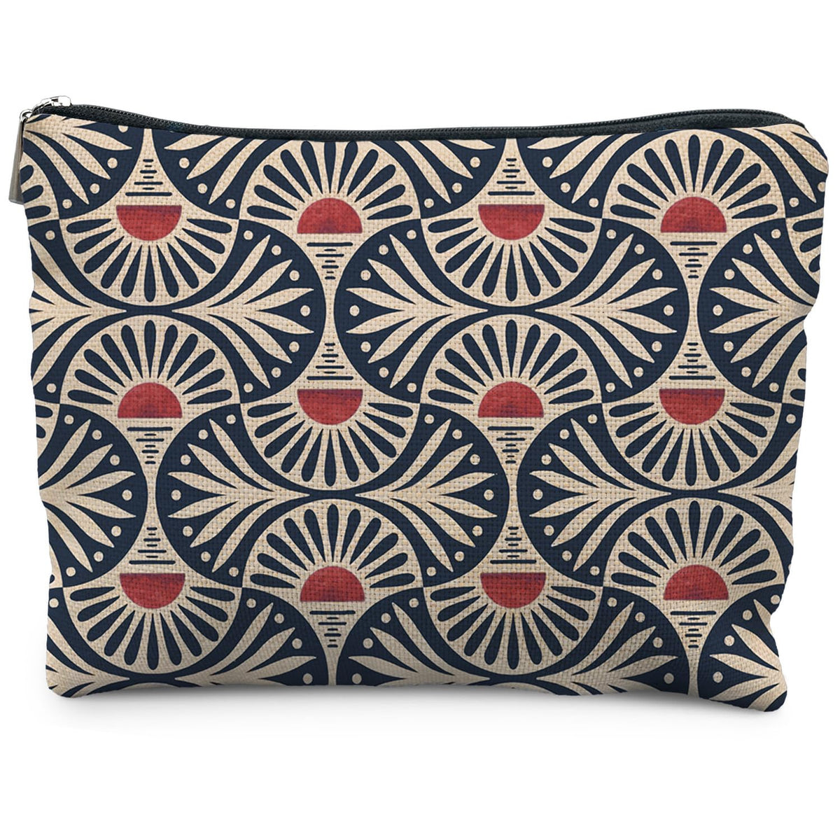 Boho Makeup Bag Gifts for Women, Sunset Leaf Aesthetic Makeup Pouch