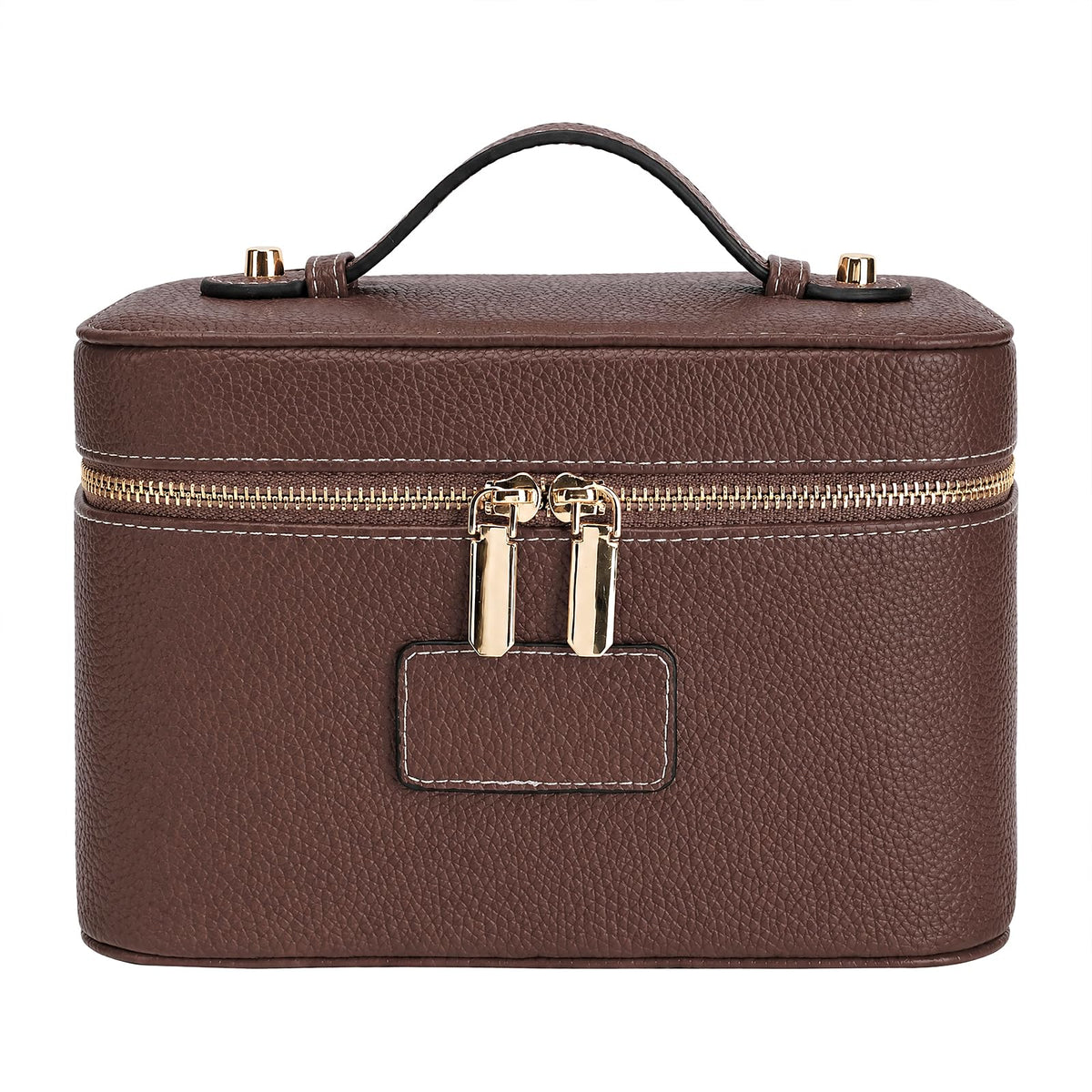 Makeup Case for Women, Leather Makeup Bag Cosmetic Case with Removable Divider, Large Capacity Waterproof Portable Travel Toiletry Make up Organizer Case