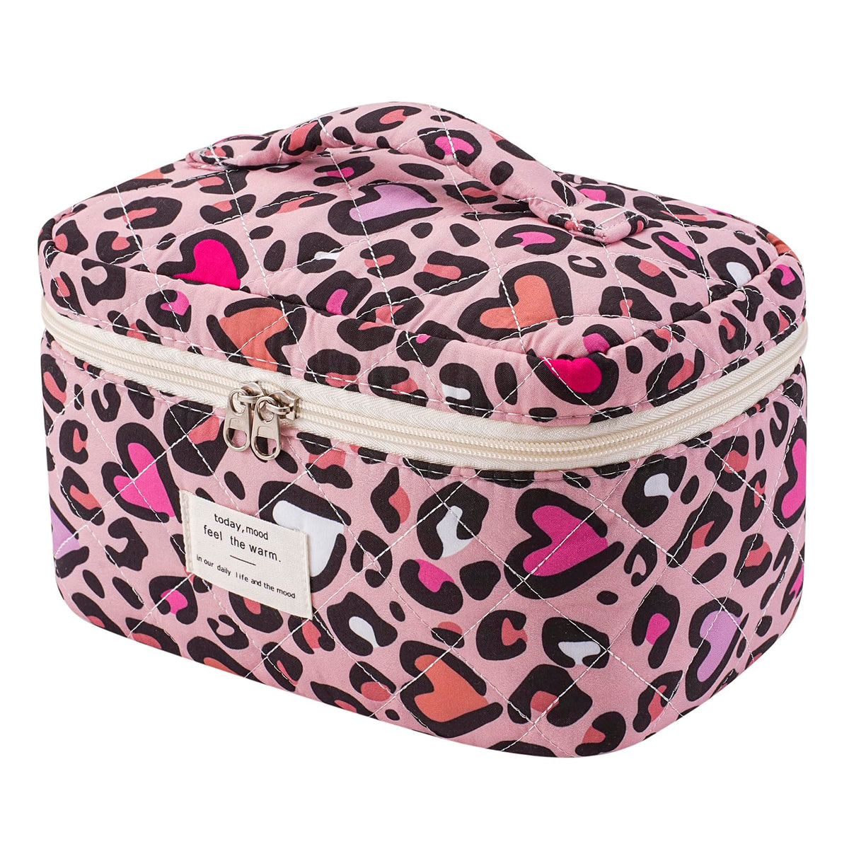 uekeboag Large Travel Quilted Makeup Bag for Women