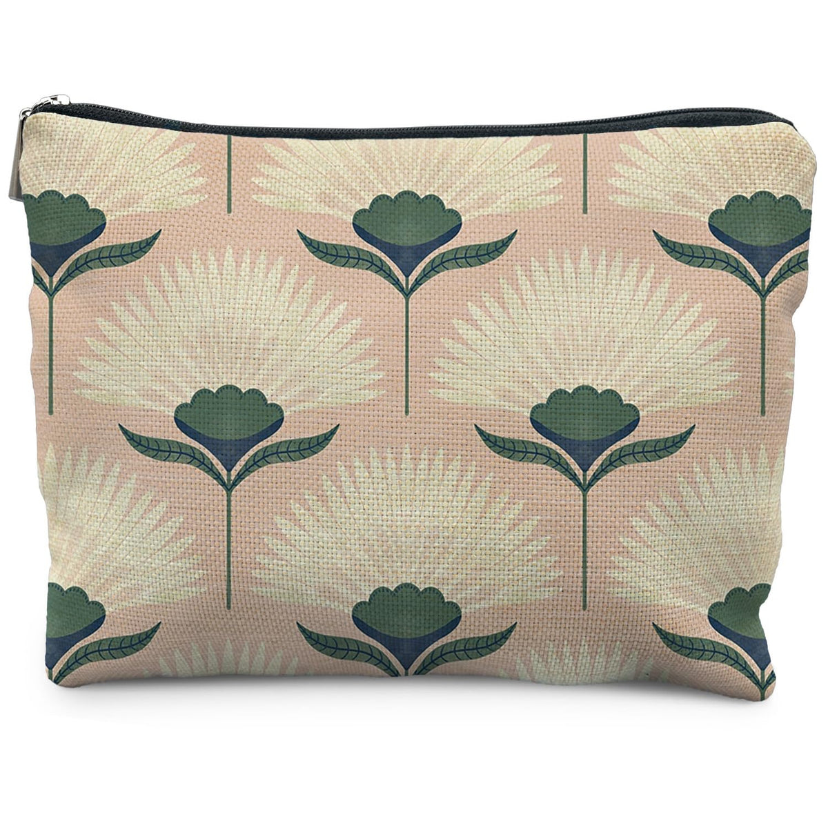 Boho Makeup Bag Gifts for Women, Sunset Leaf Aesthetic Makeup Pouch