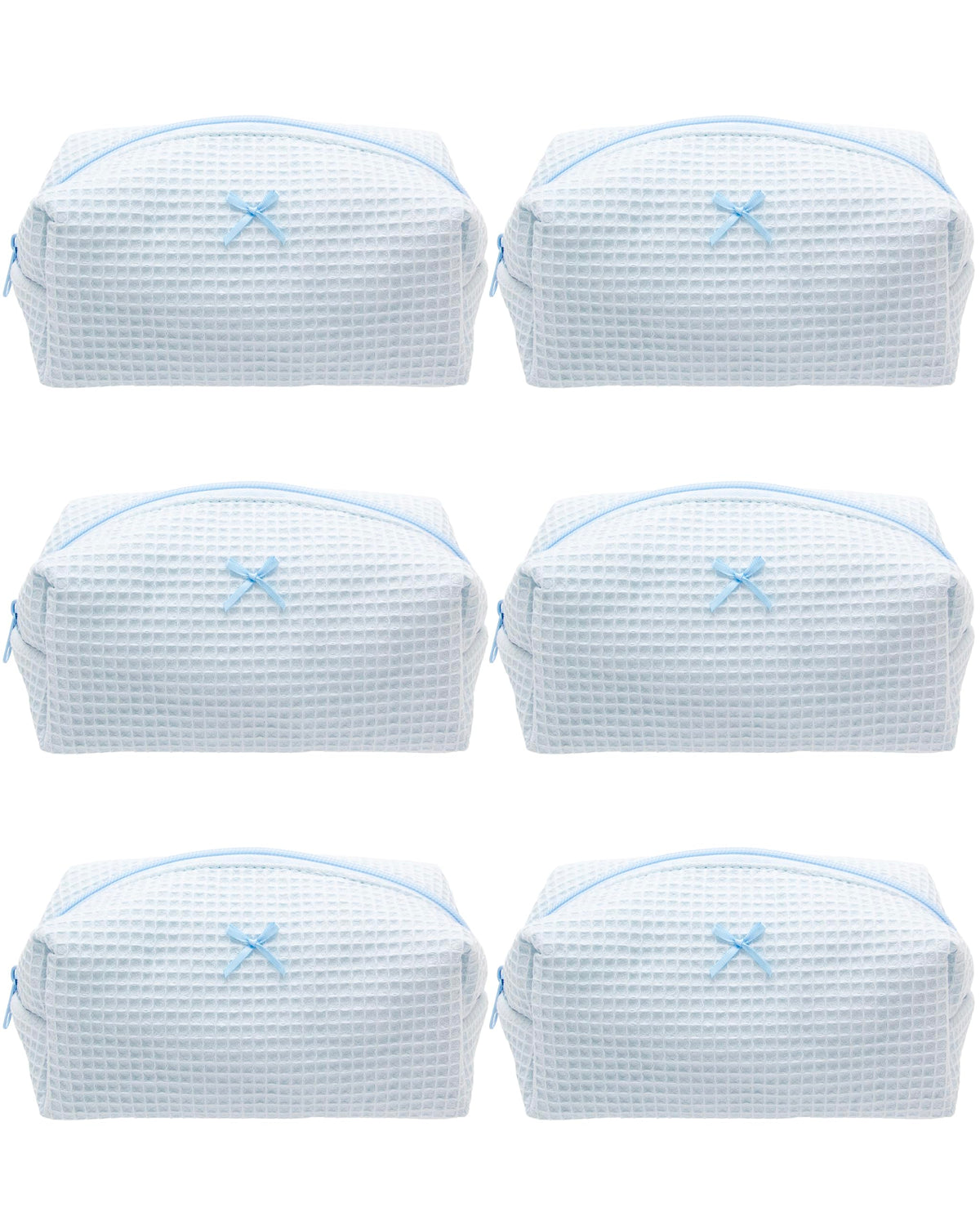 PAZIMIIK Cozy Makeup Bag for Women,Zipper Cosmetic Pouch,Stripe Blue