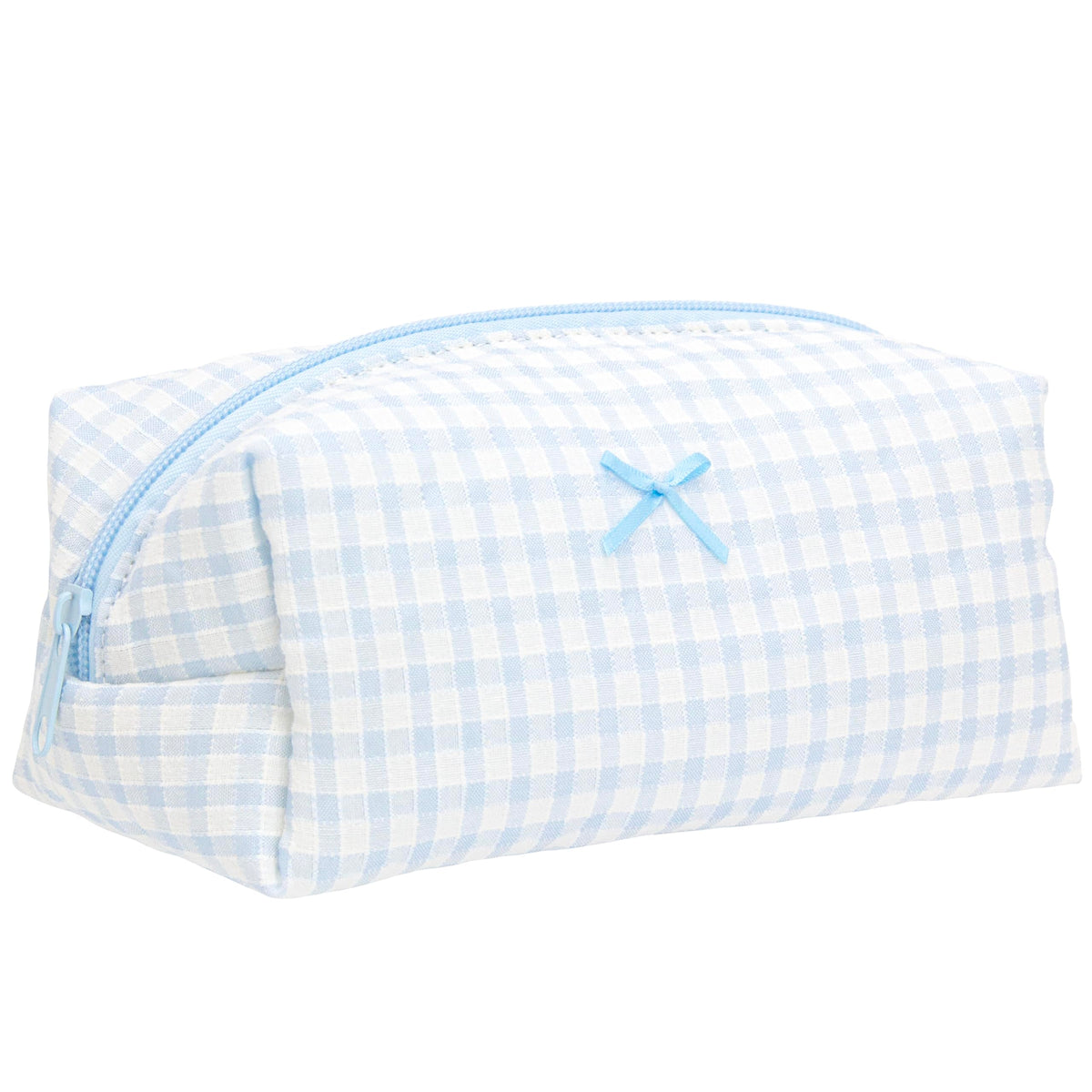 PAZIMIIK Cozy Makeup Bag for Women,Zipper Cosmetic Pouch,Stripe Blue