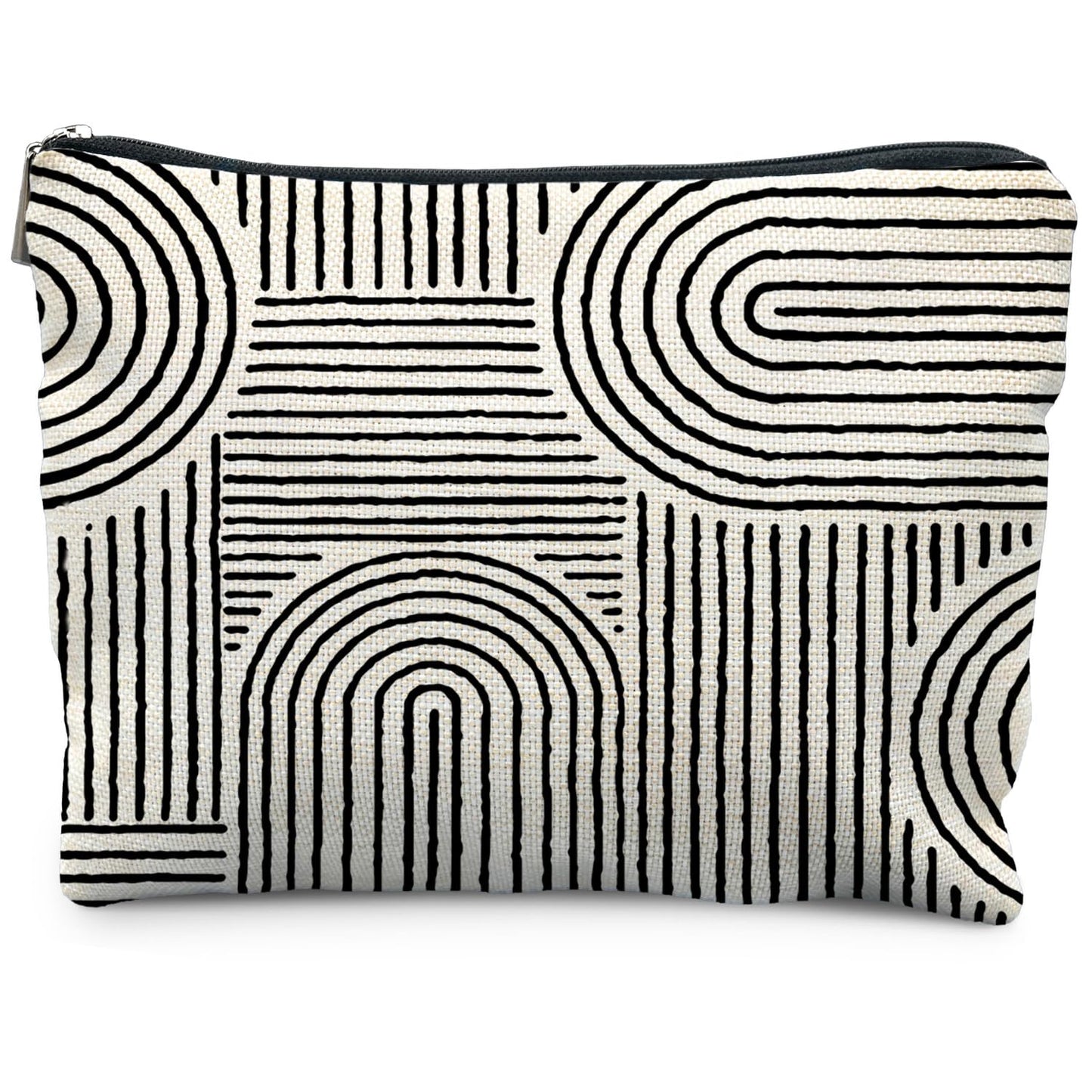 Boho Makeup Bag Gifts for Women, Sunset Leaf Aesthetic Makeup Pouch