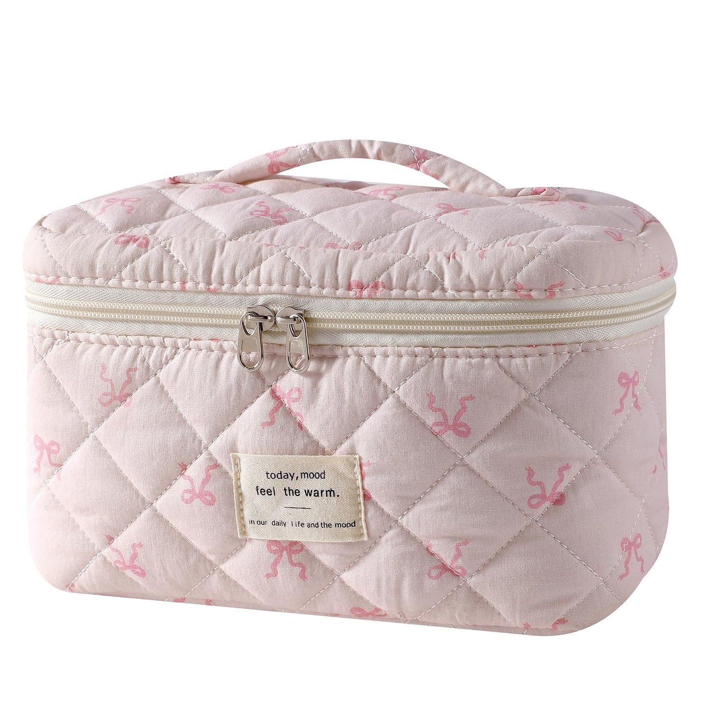 uekeboag Large Travel Quilted Makeup Bag for Women