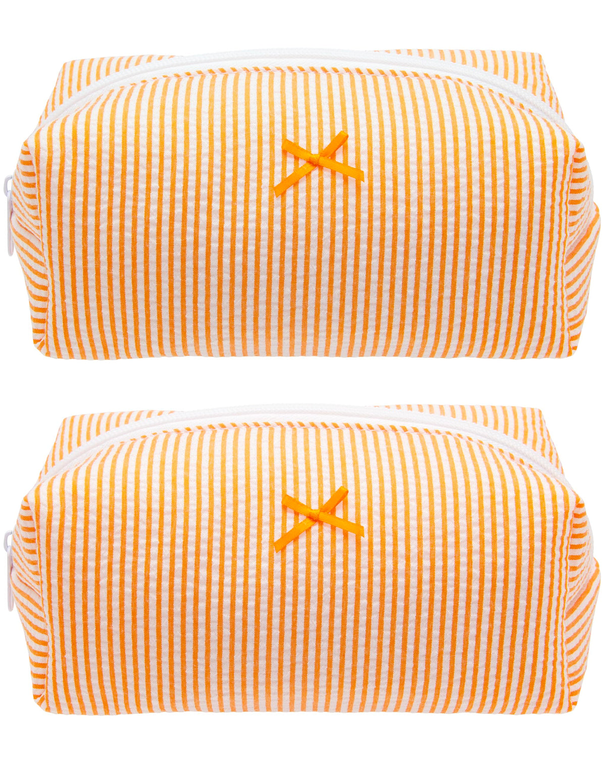 PAZIMIIK Cozy Makeup Bag for Women,Zipper Cosmetic Pouch,Stripe Blue