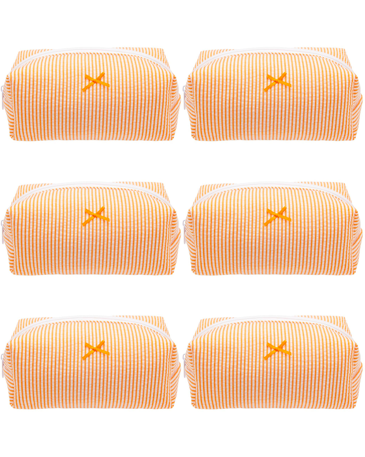 PAZIMIIK Cozy Makeup Bag for Women,Zipper Cosmetic Pouch,Stripe Blue