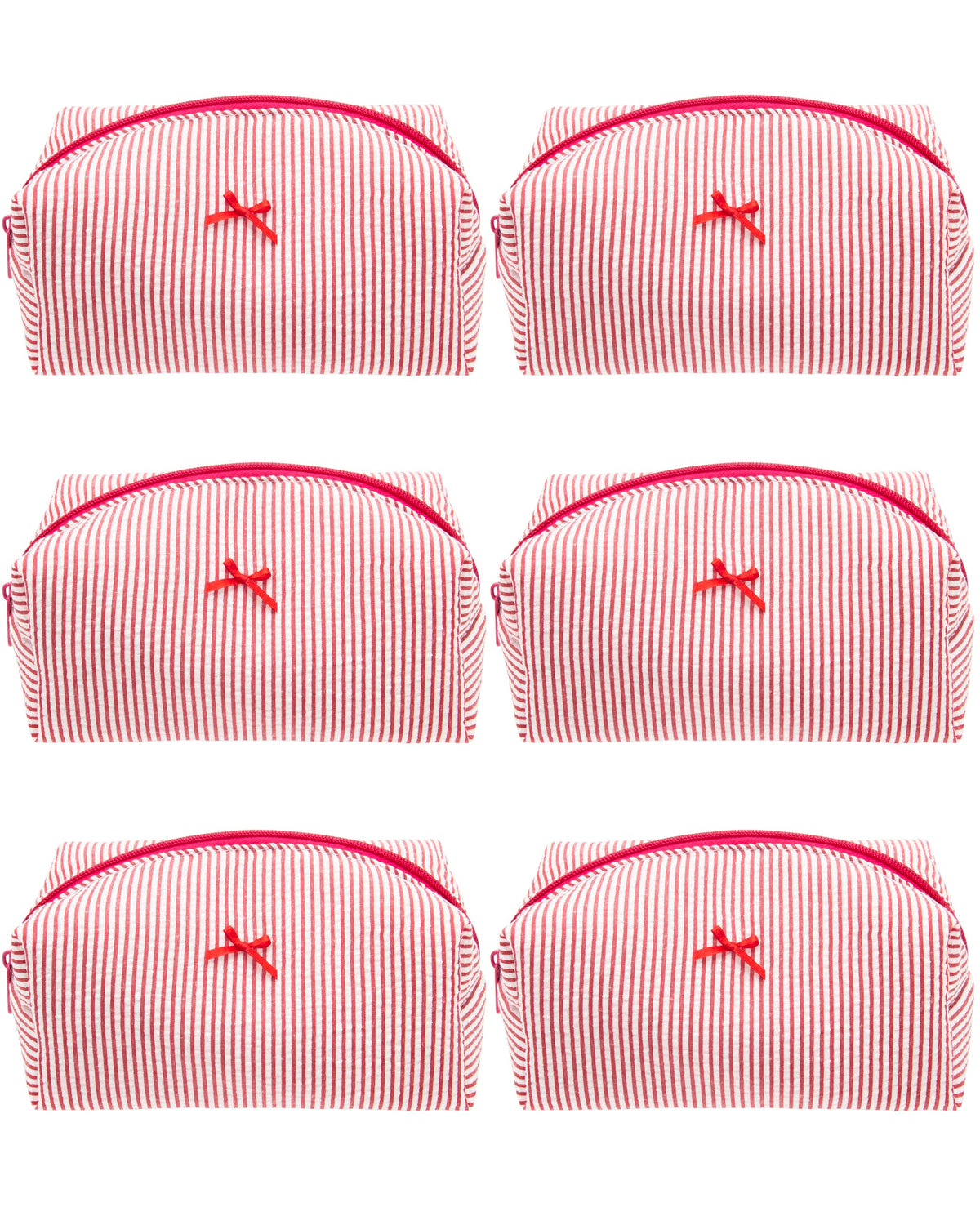 PAZIMIIK Cozy Makeup Bag for Women,Zipper Cosmetic Pouch,Stripe Blue